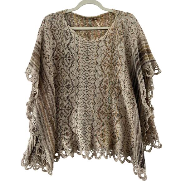 Free People Casablanca Cape Poncho Size Medium - Picture 2 of 6